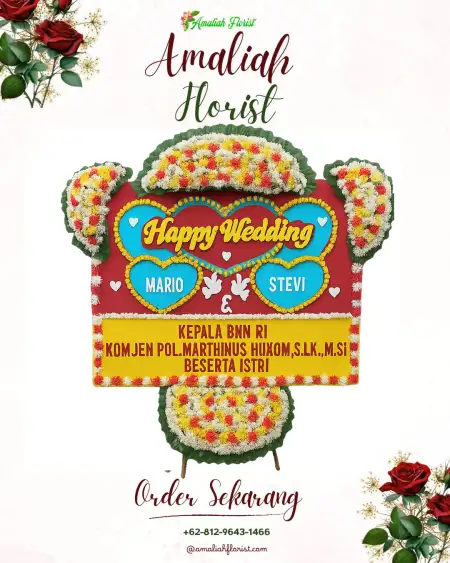 Papan Bunga Pernikahan Bodaskarangjati